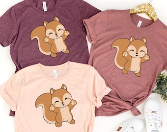 Cute Squirrel Shirts For Women, Cute Baby Squirrel Shirts, Squirrel Shirt, Unisex Squirrel Shirt, Kids Squirrel T shirt, Squirrel Tee