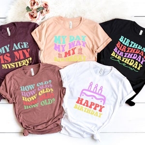 Retro Custom Birthday Shirts, Cute Birthday Party Tees, Kids Birthday Shirt, Adult Birthday Shirts, Birthday Gift for Her, Birthday Boy Tees