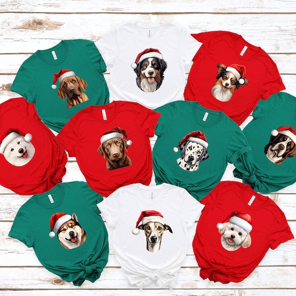 Dog Peeking Christmas Shirt Etsy