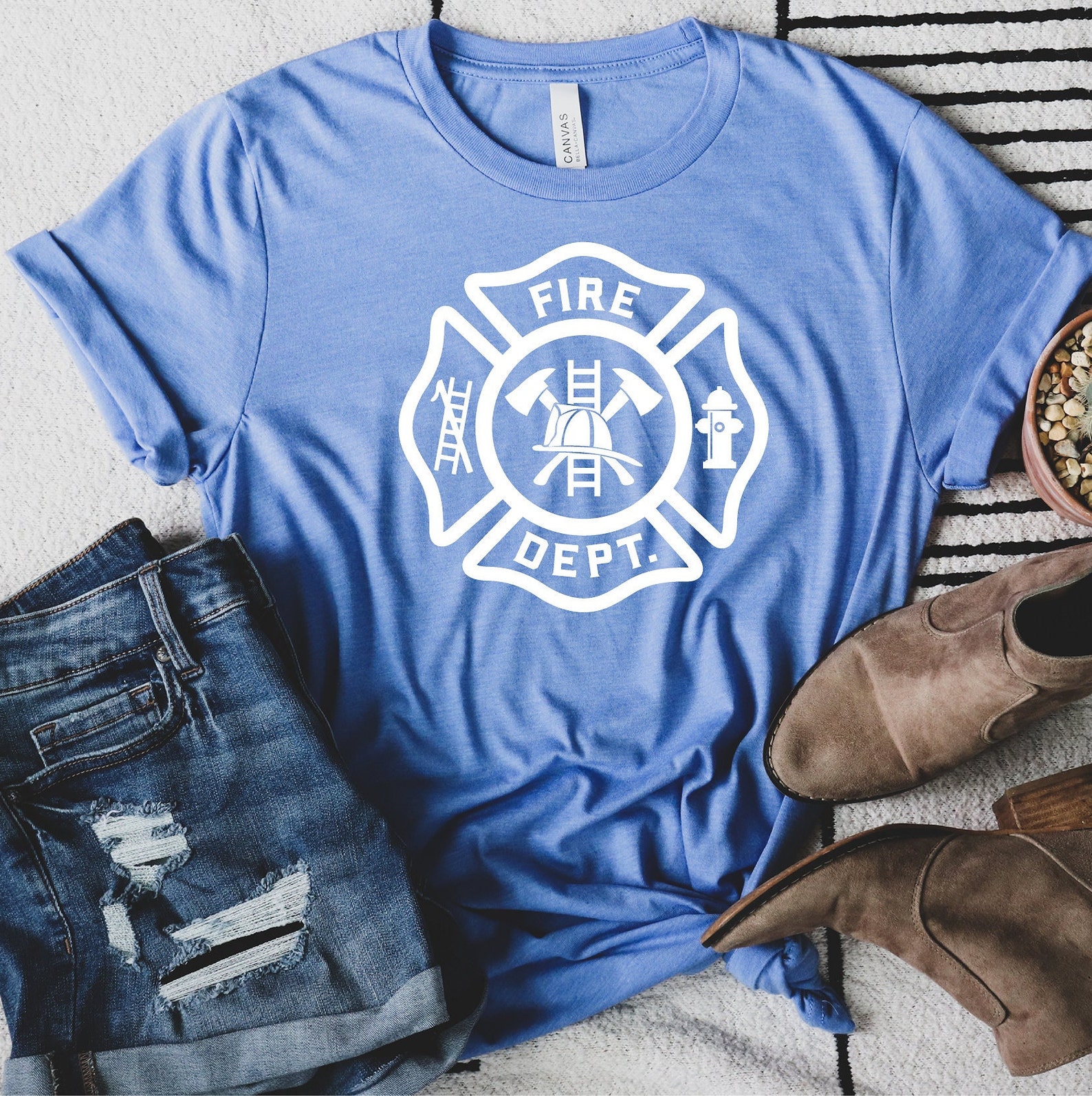 Fire Department Shirt Fire Dept. Logo Shirt Firefighter Etsy