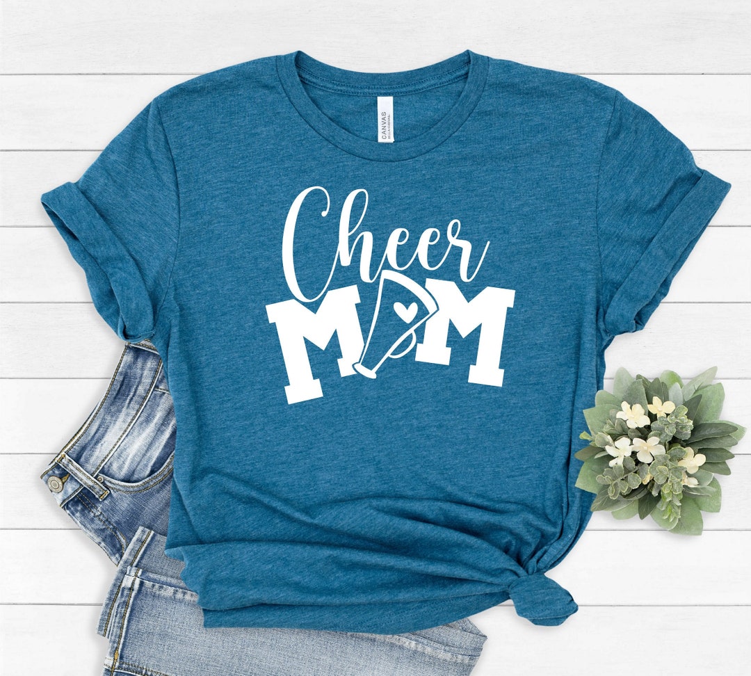 Cheer Mom Shirt Cheerleader Mom Shirt Cute Football Mom Tee Etsy