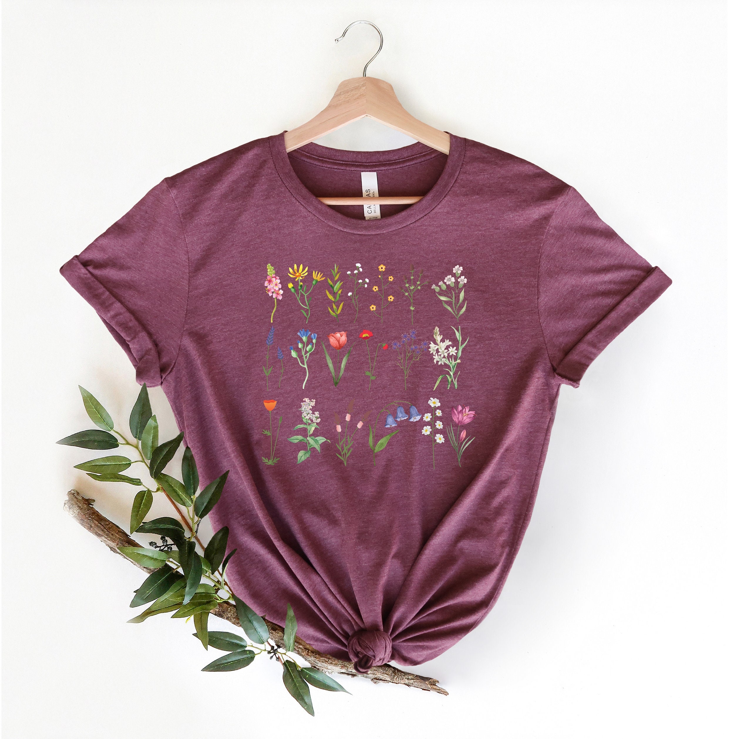 Boho Wildflowers Floral Nature Shirt, Wildflower Shirt, Flower Shirt ...