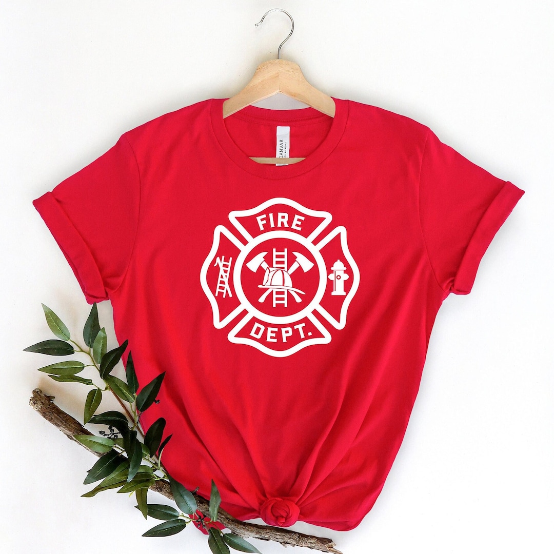 Fire Department Shirt, Fire Dept. Logo Shirt, Firefighter Tshirt