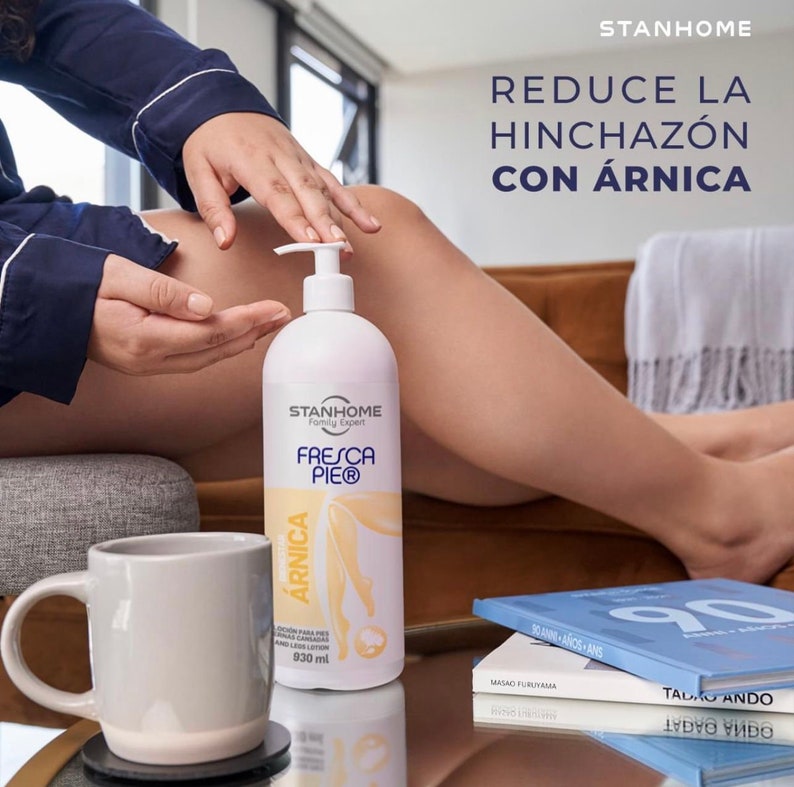 Stanhome Fresca Piede Arnica, Lozione Rinfrescante Per Gambe E Piedi Stanchi, 930 Ml, Nuovo - Foto 3