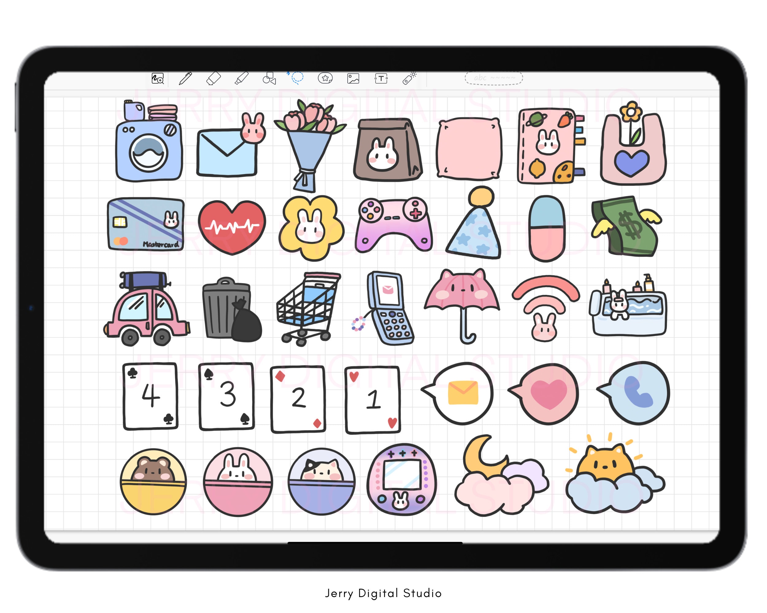 Kawaii Daily Digital Stickers goodnotes Digital Sticker cute Etsy