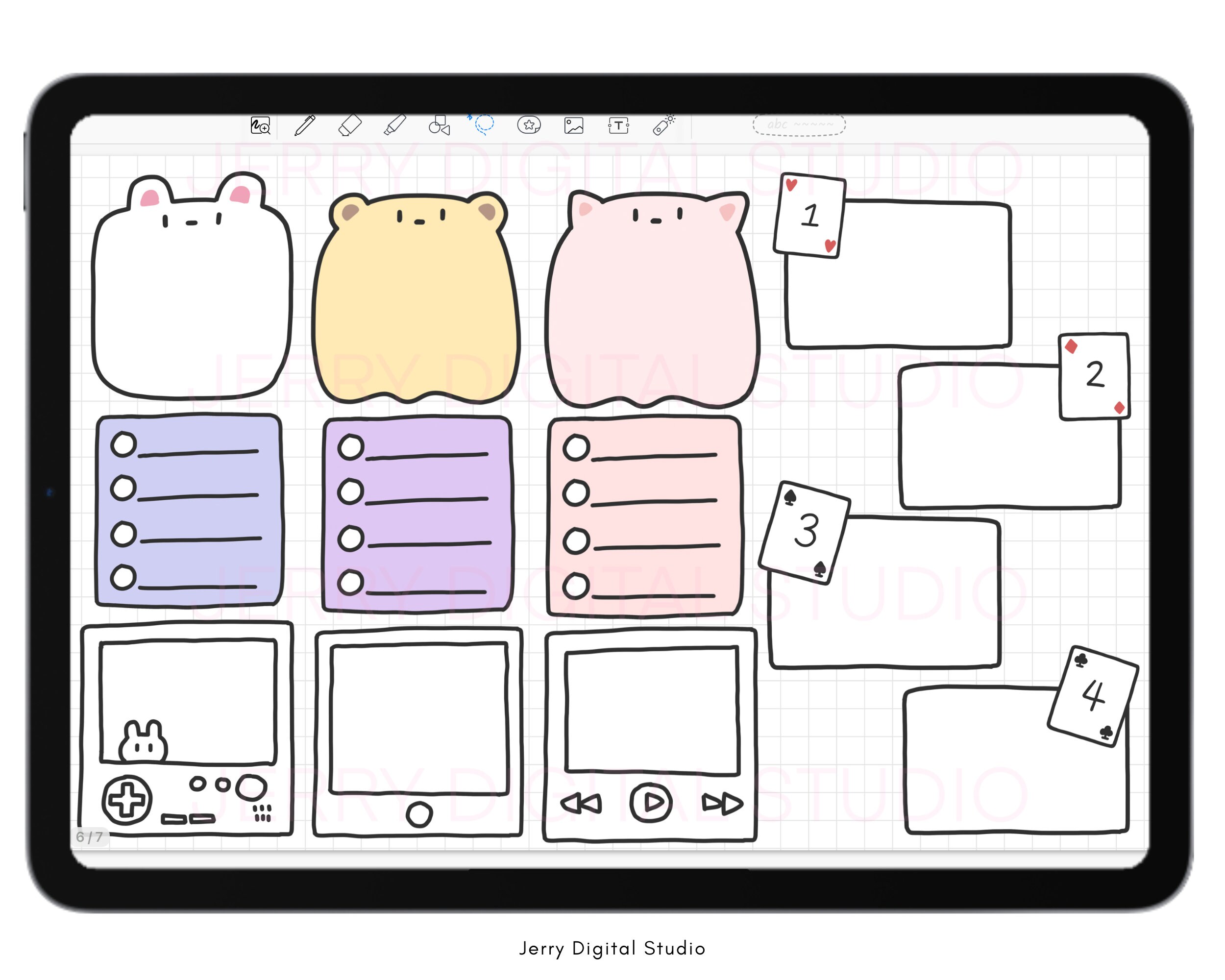 Kawaii Daily Digital Stickers goodnotes Digital Sticker cute Etsy