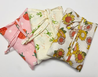 Flannel baby changing mat with carrying pouch. Cute printed flannel changing pad. Travel changing mat. Baby shower gift.