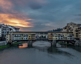 Amanecer sobre Florencia Bellas Artes Impresión/Lienzo/Arte de pared de metal