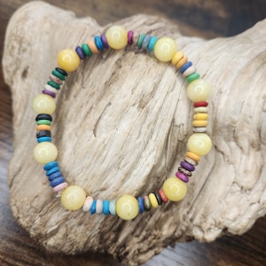 Handmade Prosperity Bracelet, Yellow Jade Bracelet, Handmade Gemstone Bracelet, Wealth Jewelry, Abundance Jewelry