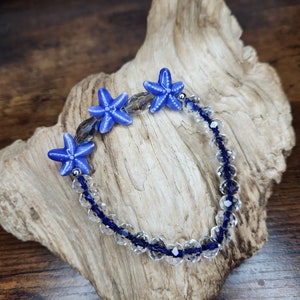 Star Fish Bracelet, Handmade Glass Bracelet, Handmade Star Fish Bracelet, Ocean Jewelry, Handmade Nautical Bracelet