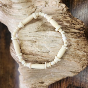 Ancestry Bone Bracelet, Beaded Bone Bracelet, Positivity Bracelet, Tribal Bracelet, Bone Bead Bracelet