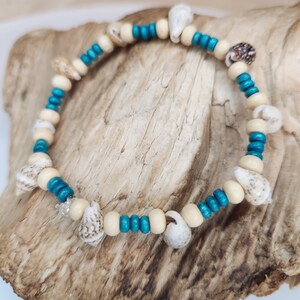 Handgemachter Muschel Schmuck, Handgemachtes Perlen Armband, Ocean Perlen Armband, Strand Boho Schmuck, Muscheln Armband
