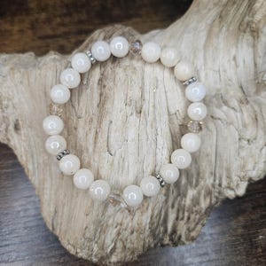 Handmade Quartz Bracelet, Quartz Jewelry, Handmade Beaded Bracelet, Boho Bracelet
