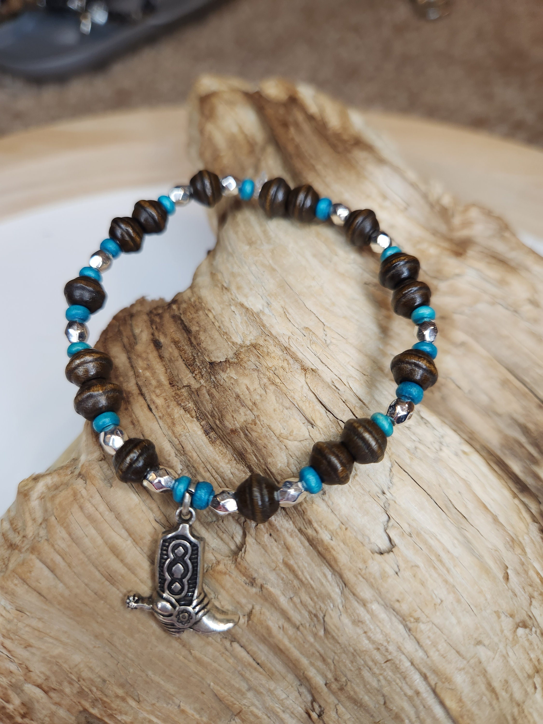 Bracciale da cowgirl, braccialetto western, gioielli da cowboy, bracciali occidentali, cowgirl, braccialetto da cowboy, gioielli occidentali regalo di musica country, cowboy, - Italia