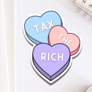 Sticker coeur The Rich Conversation pour ordinateur portable | Sticker mignon People Over Profit pour l'égalité des droits