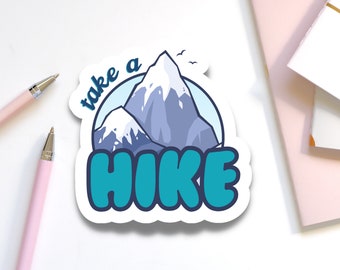 Adesivo Take A Hike per laptop / Adesivo da montagna carino per casco da arrampicata su roccia / Adesivo da escursionismo divertente per bottiglia d'acqua