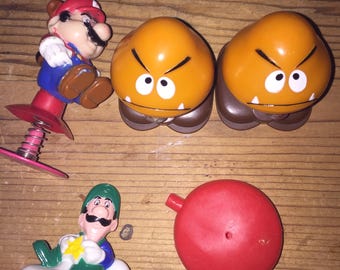 5 Piece Super Mario 3 McDonald's Toy Lot