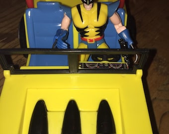 Wolverine and Jeep Complete 90s X-Men Toy Biz Figure