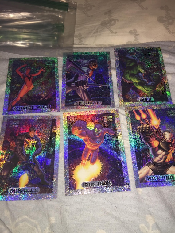 marvel holographic cards 1992 Universe Series III Hologram Insert Set of 5 NM/M Venom, Wolverine : Toys & Games Whenever you draw a card Remember the the 90s and