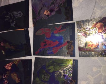 Gold Blaster 7 Chase Card Lot of 95 Marvel Metal