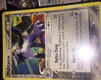 9 Mightyena Dark Metal Energy Ex Delta Speicies Pokemon Card Lot