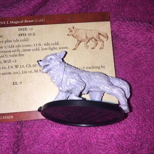 Winter Dire Wolf D&D Miniatures
