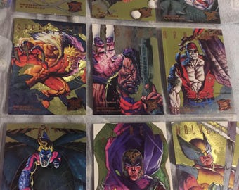 Gold Set Hunters and Stalkers 11 Chase Card Lot X-Men 95 Fleer Ultra