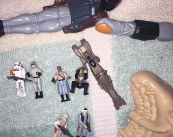 9 Piece Star Wars Action Fleet Micro Machines Battle Pack Lot of Random Figures
