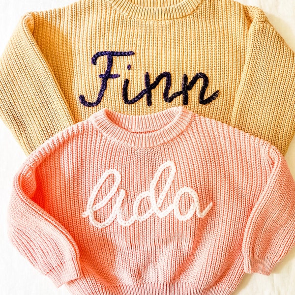 Embroidered Name Sweater Script