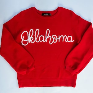 Oklahoma Hand Embroidered Sweater