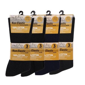 Paquete de 3 pares de calcetines para botas de trabajo para hombre para  todas las estaciones, Negro, gris y azul