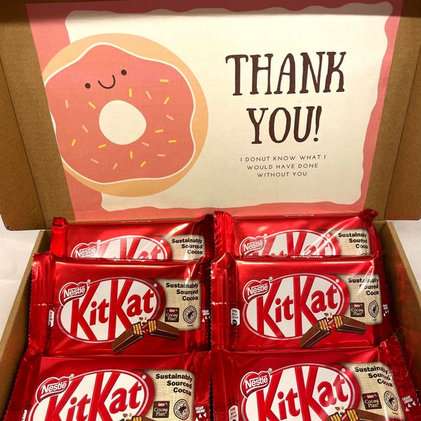 KitKat panier de chocolat personnalisé Boîte cadeau Boîte aux lettres Câlin d’anniversaire dans une boîte Cadeaux de Pâques Lui Son Fils Fille Petit-enfant Fête des Pères