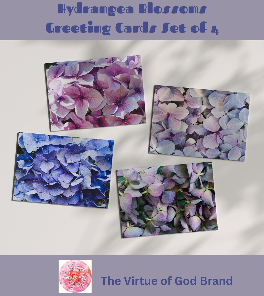Hydrangea Blossoms Original Photo Art Greeting Cards by the Virtue of ...