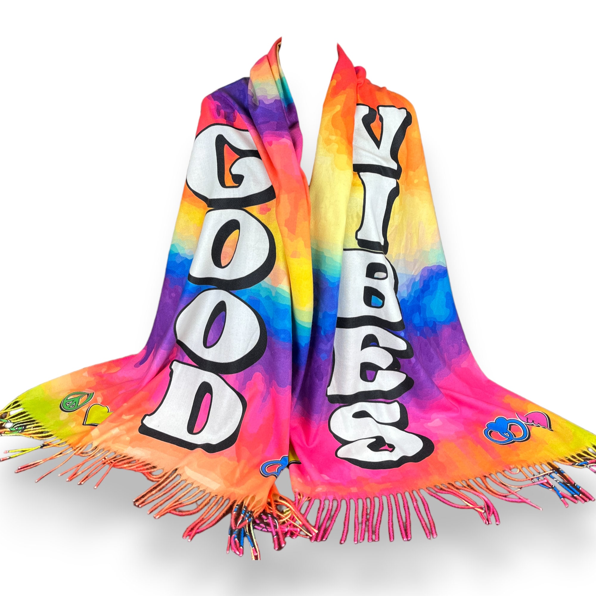 Good Vibes - Tie Dye-  Pashmina