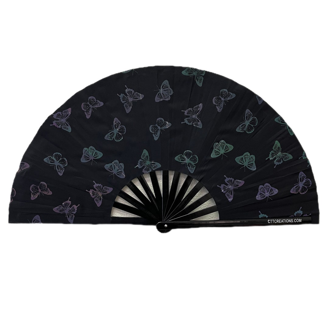 Butterflies Flash Reflective - Hand Fan - Etsy
