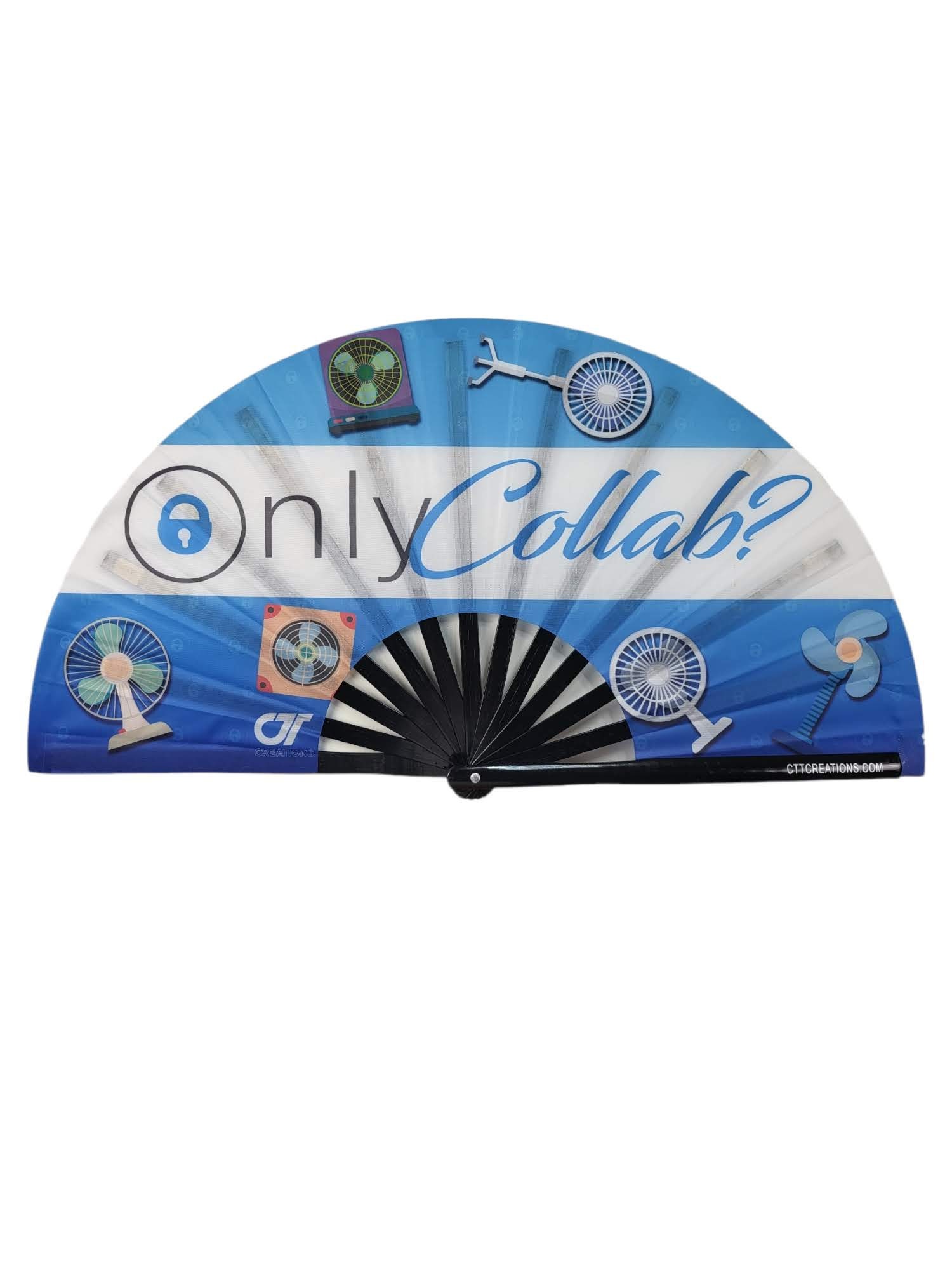 Only Fans Collab Rave Hand Fan Etsy