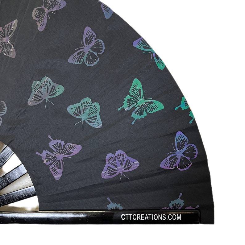 Butterflies Flash Reflective - Hand Fan - Etsy