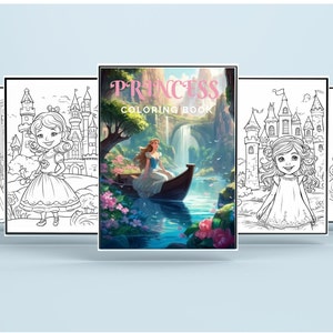 Princess Coloring Book| Instant Download| 130 Pages| Coloring Book for Kids| Princess Coloring Pages for Girls| Fun Coloring Pages for Kids