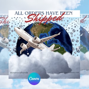 Orders Have Shipped Flyer/ Editable Instant Download/ Order Shipping Flyer/ DIY Order Shipped Flyer Template/ Order Flyer Social Media Flyer