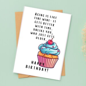 Carte de joyeux anniversaire | Téléchargement instantané|Carte d'anniversaire imprimable|Carte d'anniversaire drôle| Carte d'anniversaire pour personnes âgées|Cartes d'anniversaire amusantes pour frères et sœurs