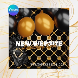 Website Launch Flyer/ Editable Instant Download/ Flyer Template Design/ New Website Launch Flyer/ Coming Soon Flyer/ Website Launch Flyer