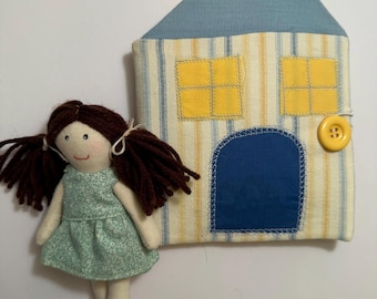 Pocket Dollhouse Book *CHOOSE YOUR DOLL* - Quiet Travel Toy