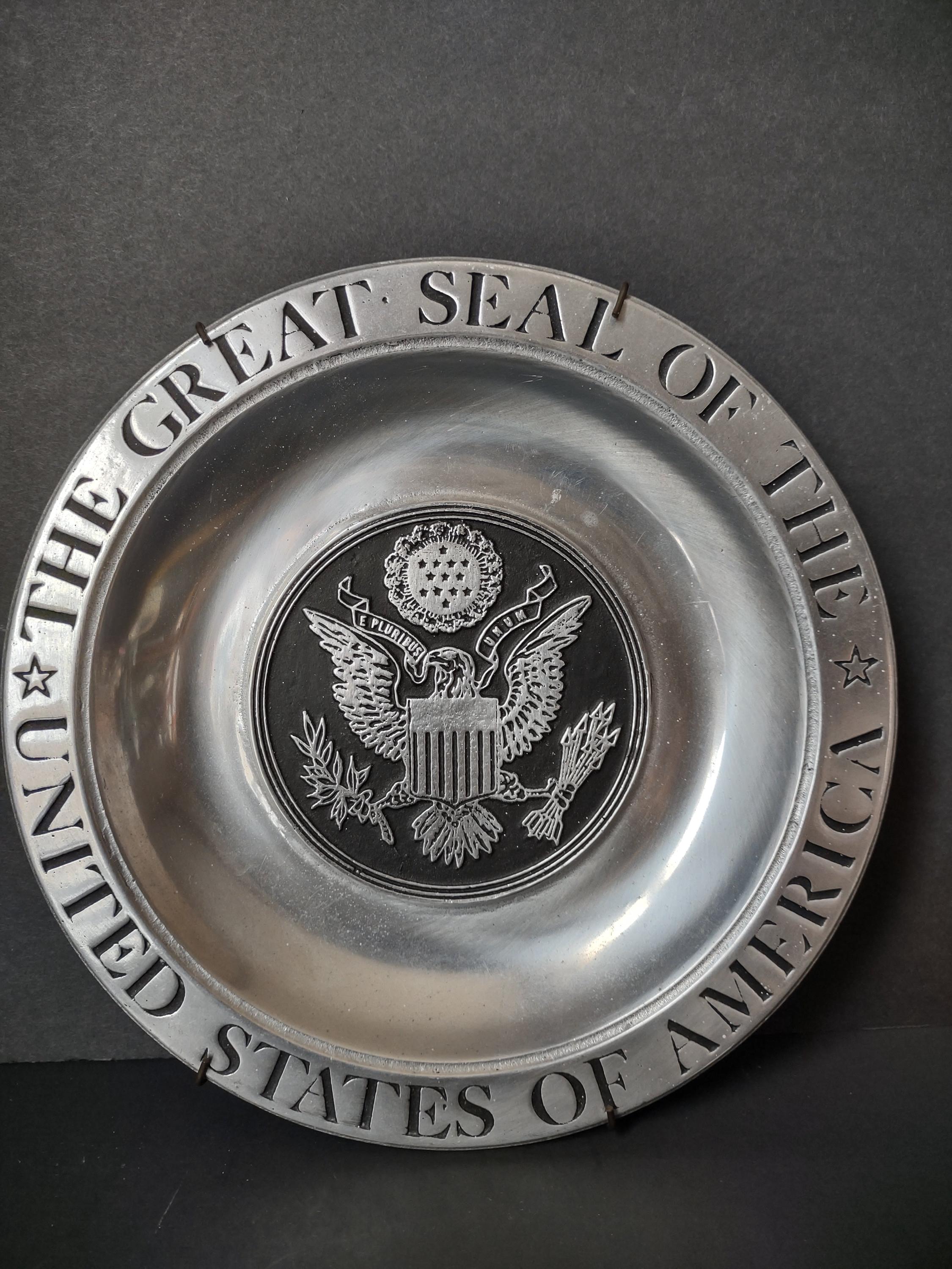 Usa Great Seal Plate - Etsy