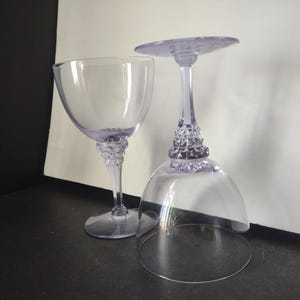 Set of 2 Tiffin Franciscan Twilight Blue Purple Violet 6-1/2" Goblets (lot 2719)