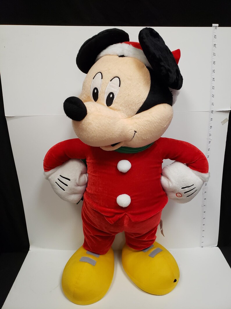 Christmas Plush Mickey Mouse Toy Musical Sings 28" (lot 2247) image 8