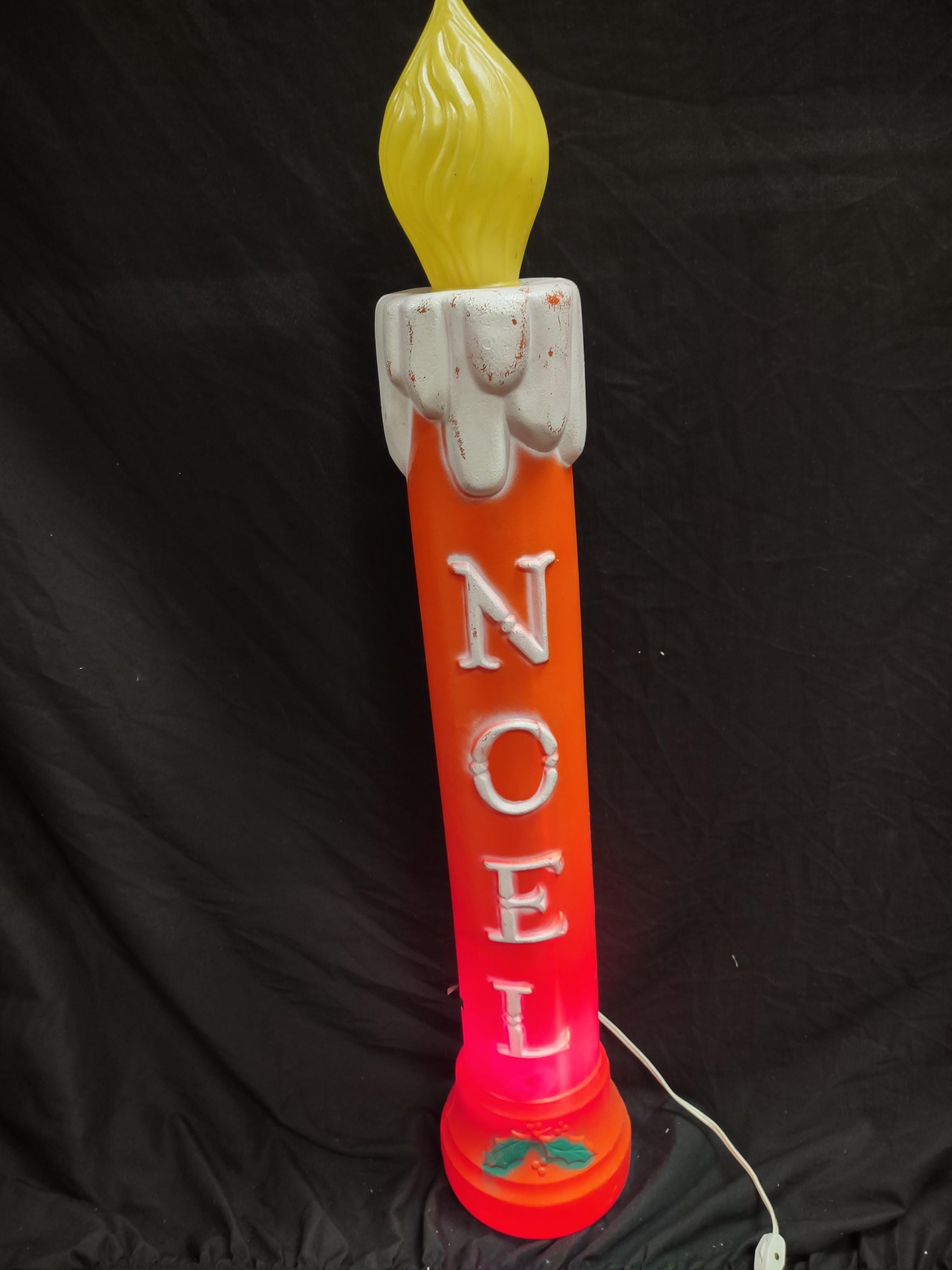 Vintage Blow Mold Noel Candles - Etsy