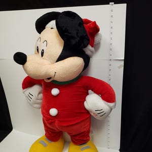 Christmas Plush Mickey Mouse Toy Musical Sings 28" (lot 2247) image 3