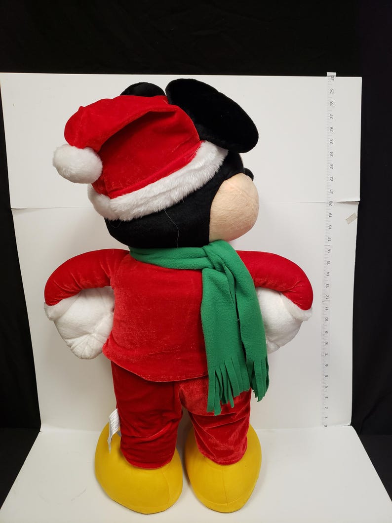 Christmas Plush Mickey Mouse Toy Musical Sings 28" (lot 2247) image 2