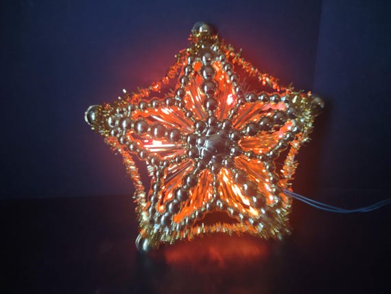 Christmas Tree Star Topper 8" Orange Glow (lot 1641)