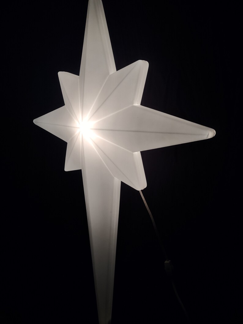 Vintage Christmas Blow Mold Nativity Bethlehem Star Light up Etsy